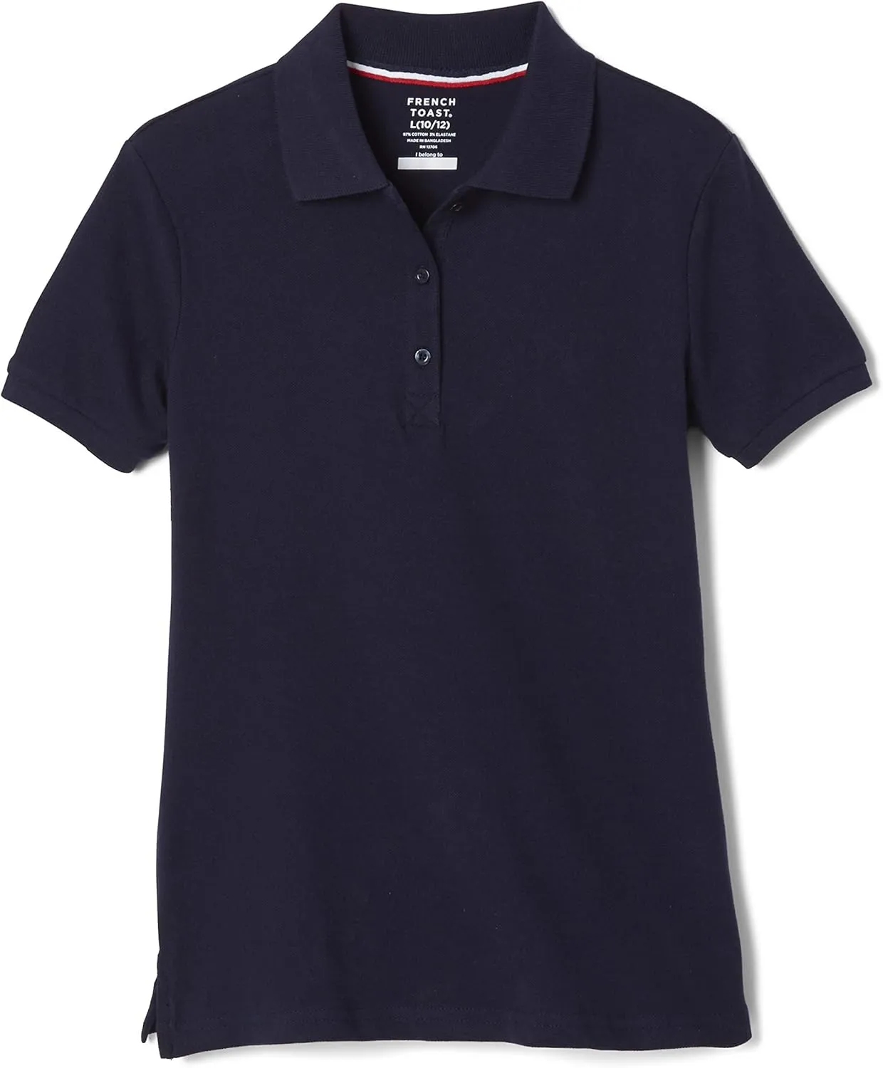 French Toast Girls' Short Sleeve Stretch Pique Polo Shirt