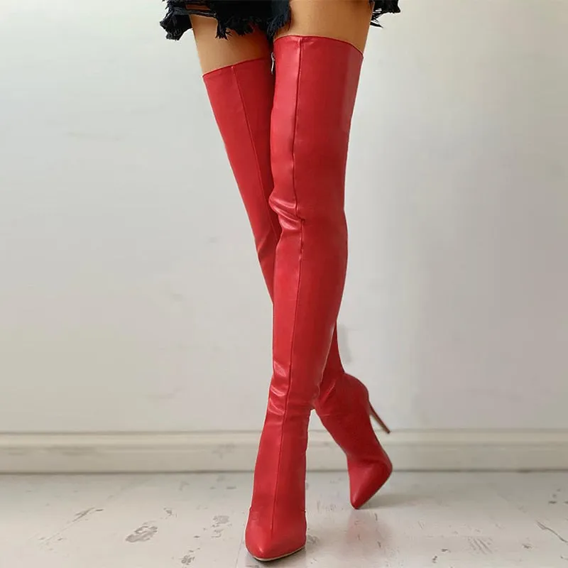 Funki Buys | Boots | Women's Elegant Over Knee Stiletto Boots