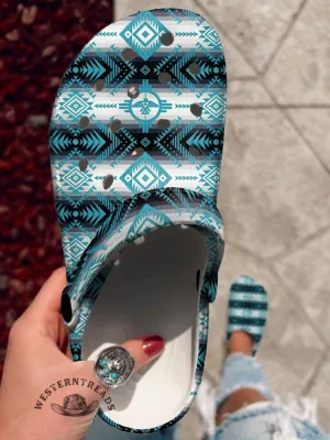 Geometric Ethnic Clogs