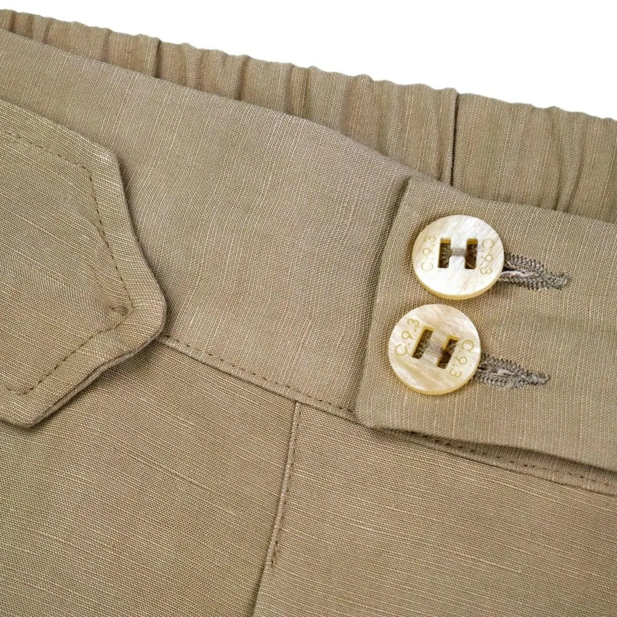 High top linen trousers