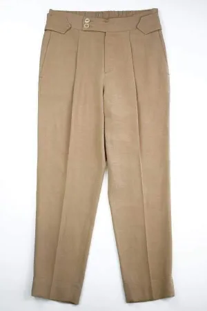 High top linen trousers