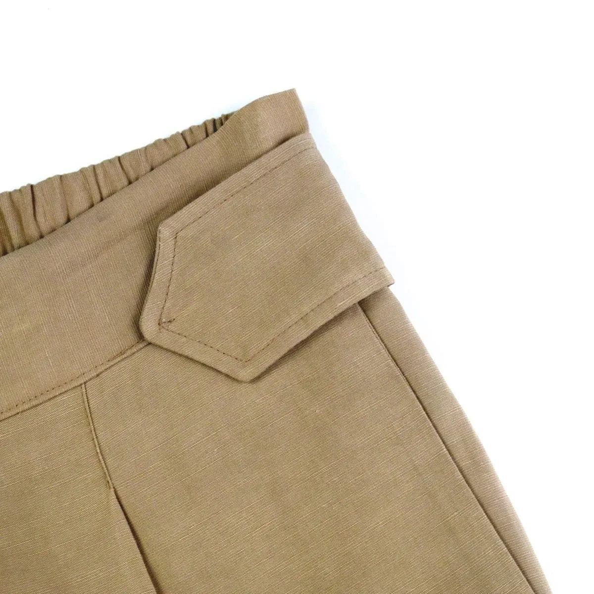 High top linen trousers