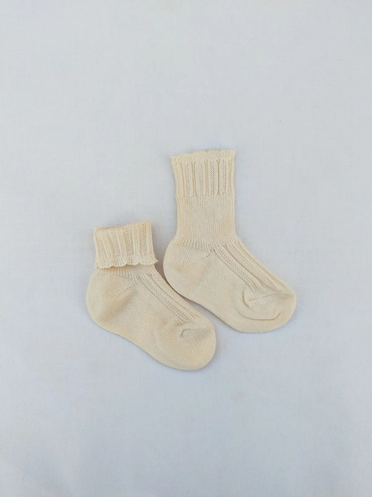 LUCIA NATURAL ~ Baby Socks. Organic Cotton. Undyed.