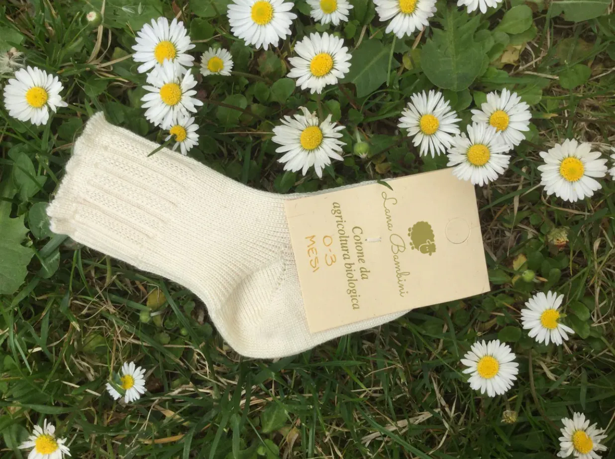 LUCIA NATURAL ~ Baby Socks. Organic Cotton. Undyed.