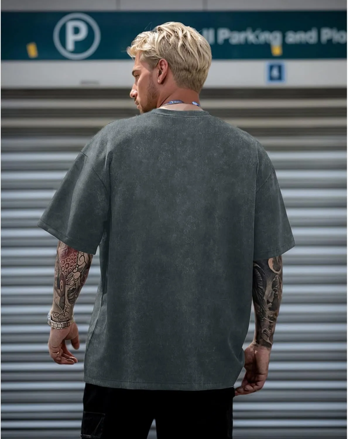 Mens Skeleton Graphic Tee Shirt Streetwear Vintage Acid Wash Shirts Inspirational Letter Print Tshirts Summer Top