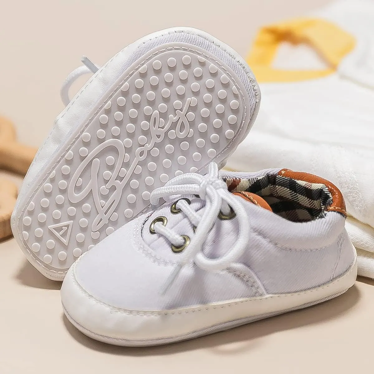 Morbido Infant Baby Boys Girls Canvas Sneaker Toddler Slip On Anti Skid Newborn First Walkers Candy Shoes for 0-18 Months