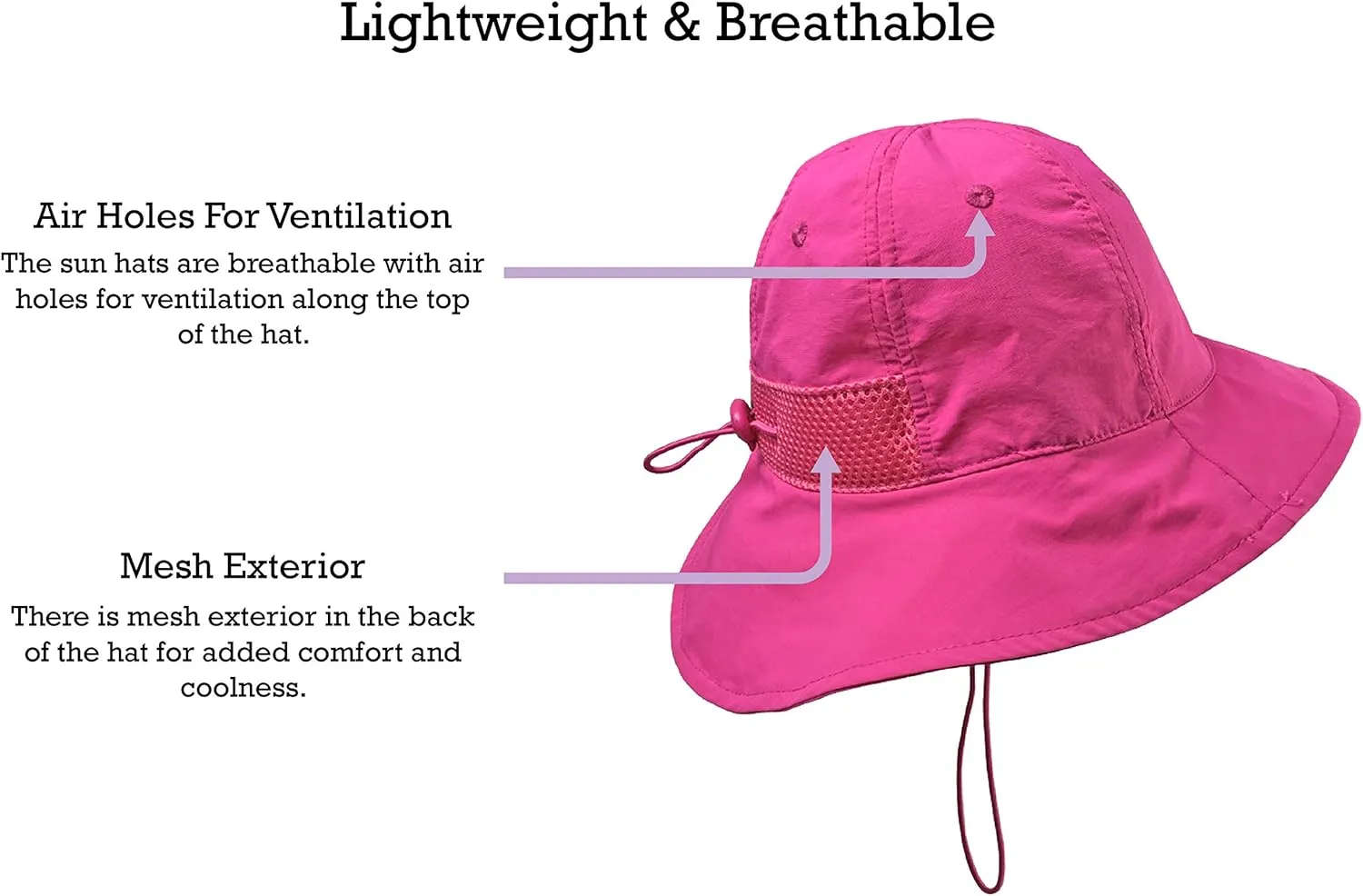 N'Ice Caps Kids Sun Hats 2-Pack UPF 50  UV Protection Boys Girls Toddler Adjustable Mesh Lined