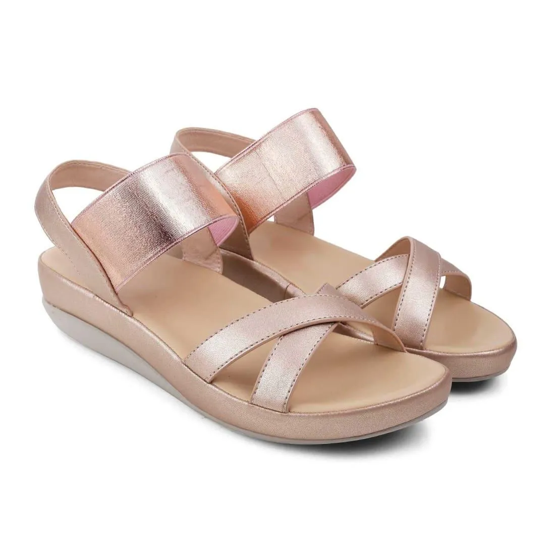 The Southee Champagne Women's Casual Wedge Sandals Tresmode