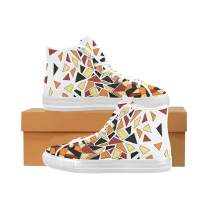 Women's Diffuse Geometrical Print High Top Canvas Shoes