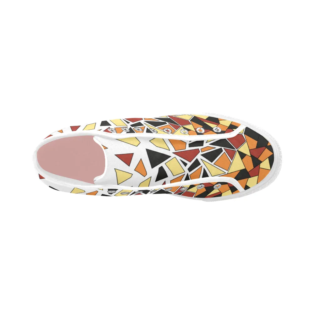 Women's Diffuse Geometrical Print High Top Canvas Shoes